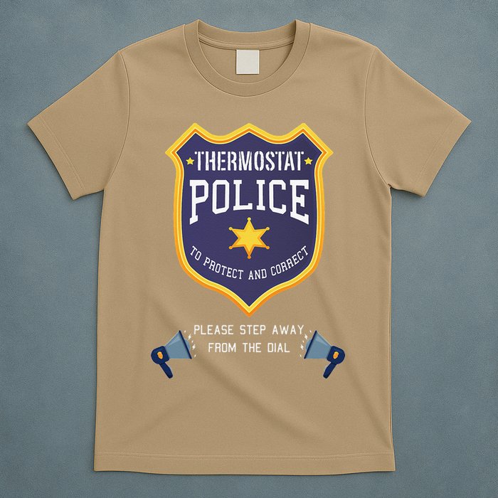 Thermostat Police Please Step Away From The Dial Dad Jokes T-Shirt