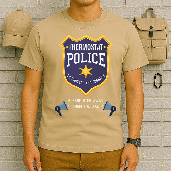Thermostat Police Please Step Away From The Dial Dad Jokes T-Shirt