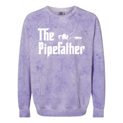 The Pipefather Pipefitter Pipe Fitter Plumber Plumbing Colorblast Crewneck Sweatshirt