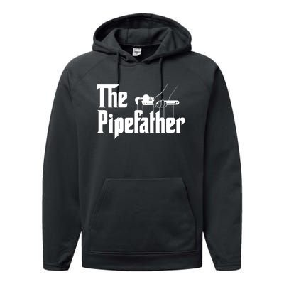 The Pipefather Pipefitter Pipe Fitter Plumber Plumbing Performance Fleece Hoodie