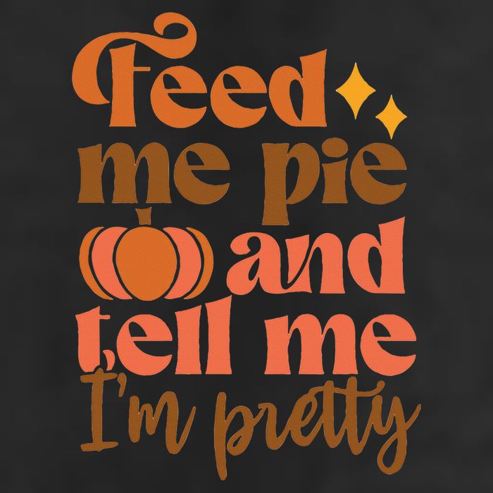 Thanksgiving Pumpkin Pie Lover's Delight 7 Panel Mesh Trucker Snapback Hat
