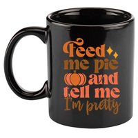 Thanksgiving Pumpkin Pie Lover's Delight 11oz C Handle Ceramic Mug