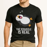 Tired Penguin Pyjama Lazy Penguin The Struggle Is Real Cooling Performance Crew T-Shirt