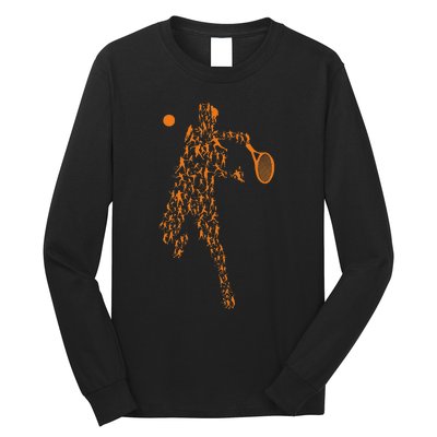 Tennis Positions Player Balls Funny Racket Game Long Sleeve Shirt