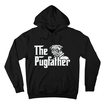 The Pugfather Pug Dad Fathers Day Gift Pug Lovers Hoodie