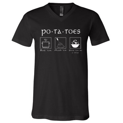 Taters Potatoes Potato Tater V-Neck T-Shirt