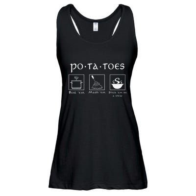 Taters Potatoes Potato Tater Ladies Essential Flowy Tank