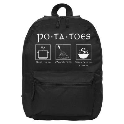 Taters Potatoes Potato Tater 16 in Basic Backpack