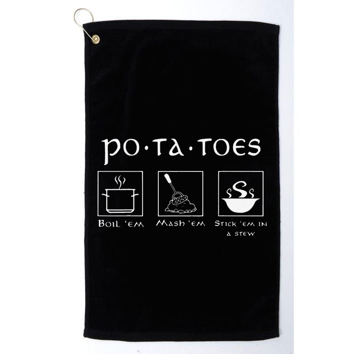 Taters Potatoes Potato Tater Golf Towel