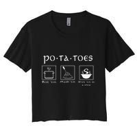 Taters Potatoes Potato Tater Women's Crop Top Tee