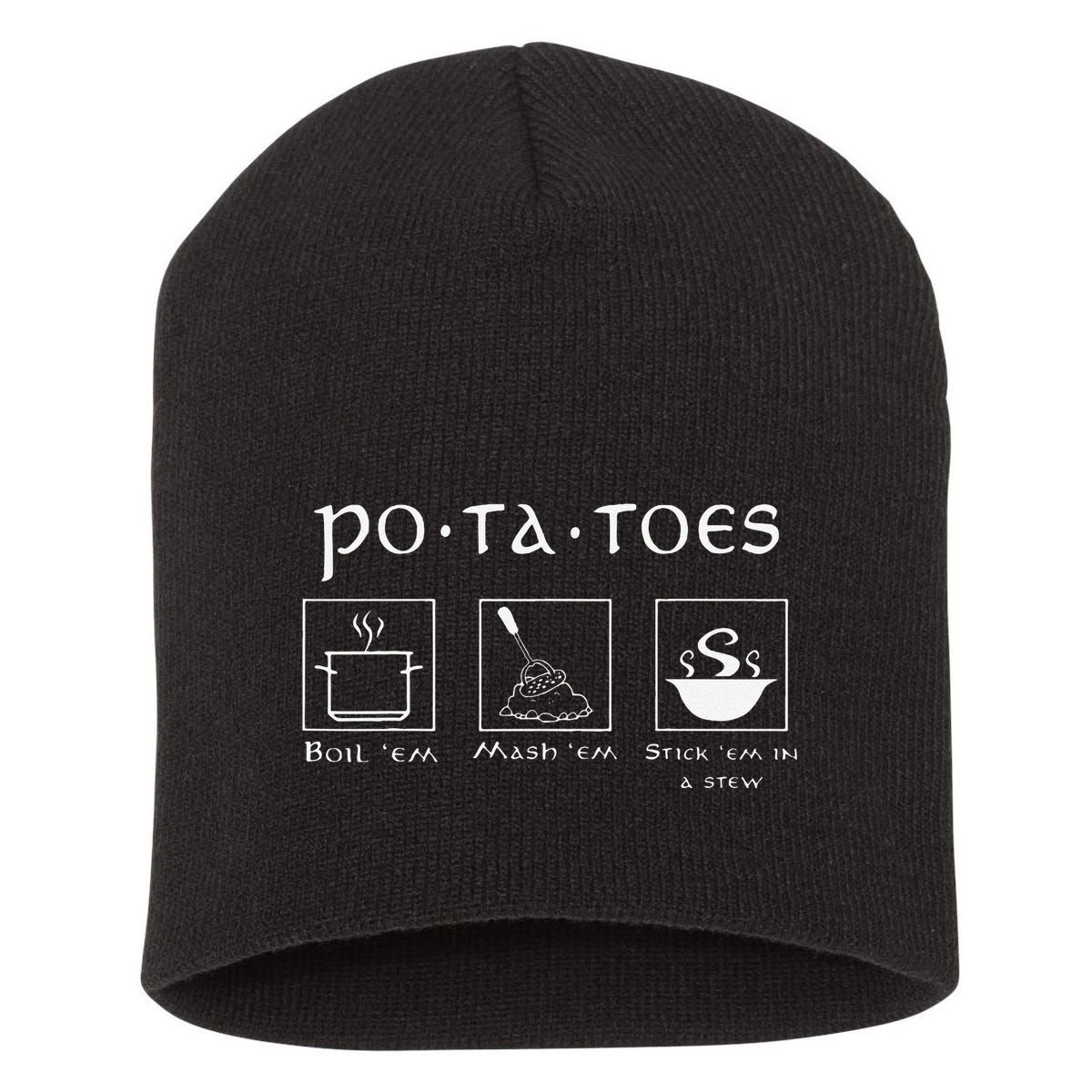 Taters Potatoes Potato Tater Short Acrylic Beanie