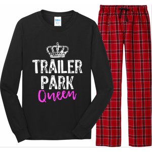 Trailer Park Queen Funny Redneck Camping Gift Christmas Gift Long Sleeve Pajama Set