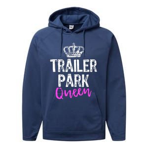 Trailer Park Queen Funny Redneck Camping Gift Christmas Gift Performance Fleece Hoodie