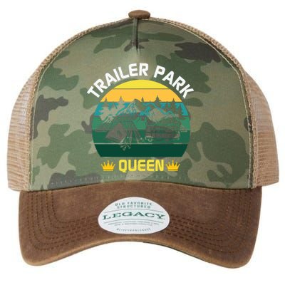 Trailer Park Queen Funny Girl Camping Gift Legacy Tie Dye Trucker Hat