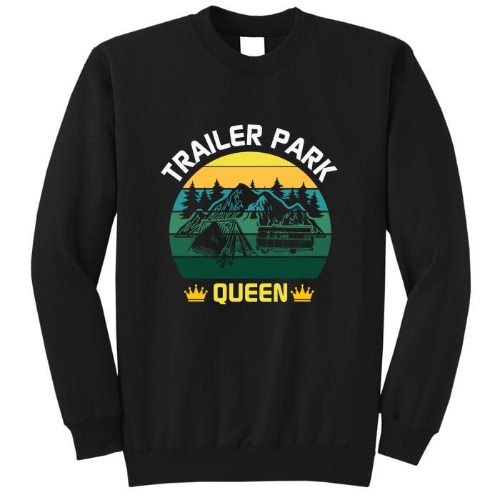 Trailer Park Queen Funny Girl Camping Gift Sweatshirt