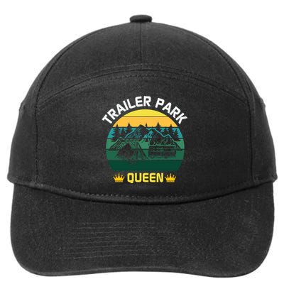 Trailer Park Queen Funny Girl Camping Gift 7-Panel Snapback Hat