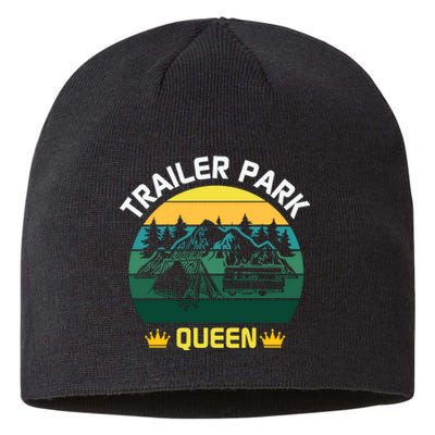 Trailer Park Queen Funny Girl Camping Gift Sustainable Beanie