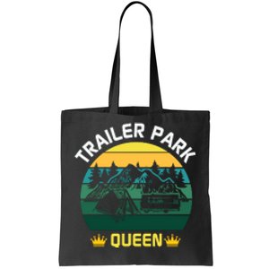 Trailer Park Queen Funny Girl Camping Gift Tote Bag