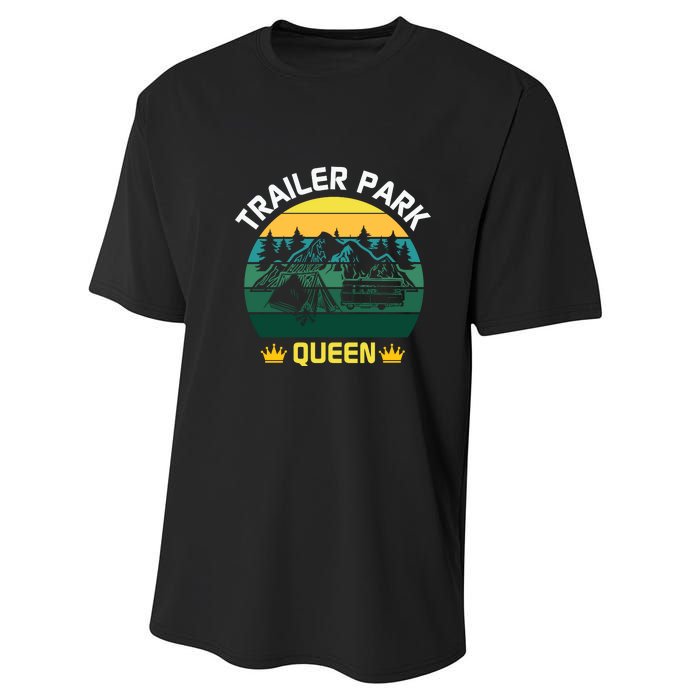 Trailer Park Queen Funny Girl Camping Gift Performance Sprint T-Shirt