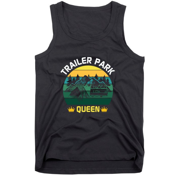 Trailer Park Queen Funny Girl Camping Gift Tank Top