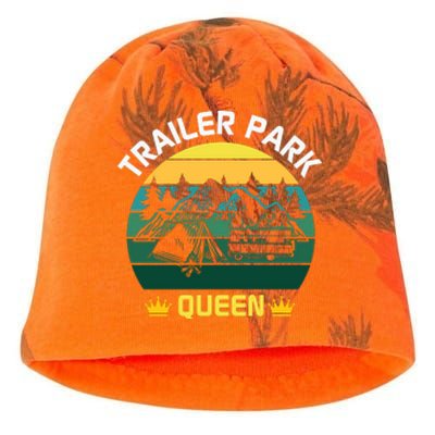 Trailer Park Queen Funny Girl Camping Gift Kati - Camo Knit Beanie