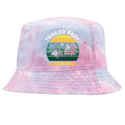 Trailer Park Queen Funny Girl Camping Gift Tie-Dyed Bucket Hat