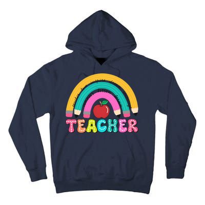 Teacher Pencil Rainbow Teacher Life Tall Hoodie