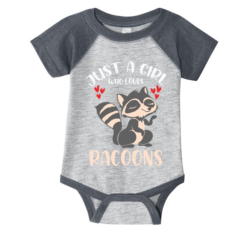 Trash Panda Raccoons Animal Just A Girl Who Loves Racoon Infant Baby Jersey Bodysuit