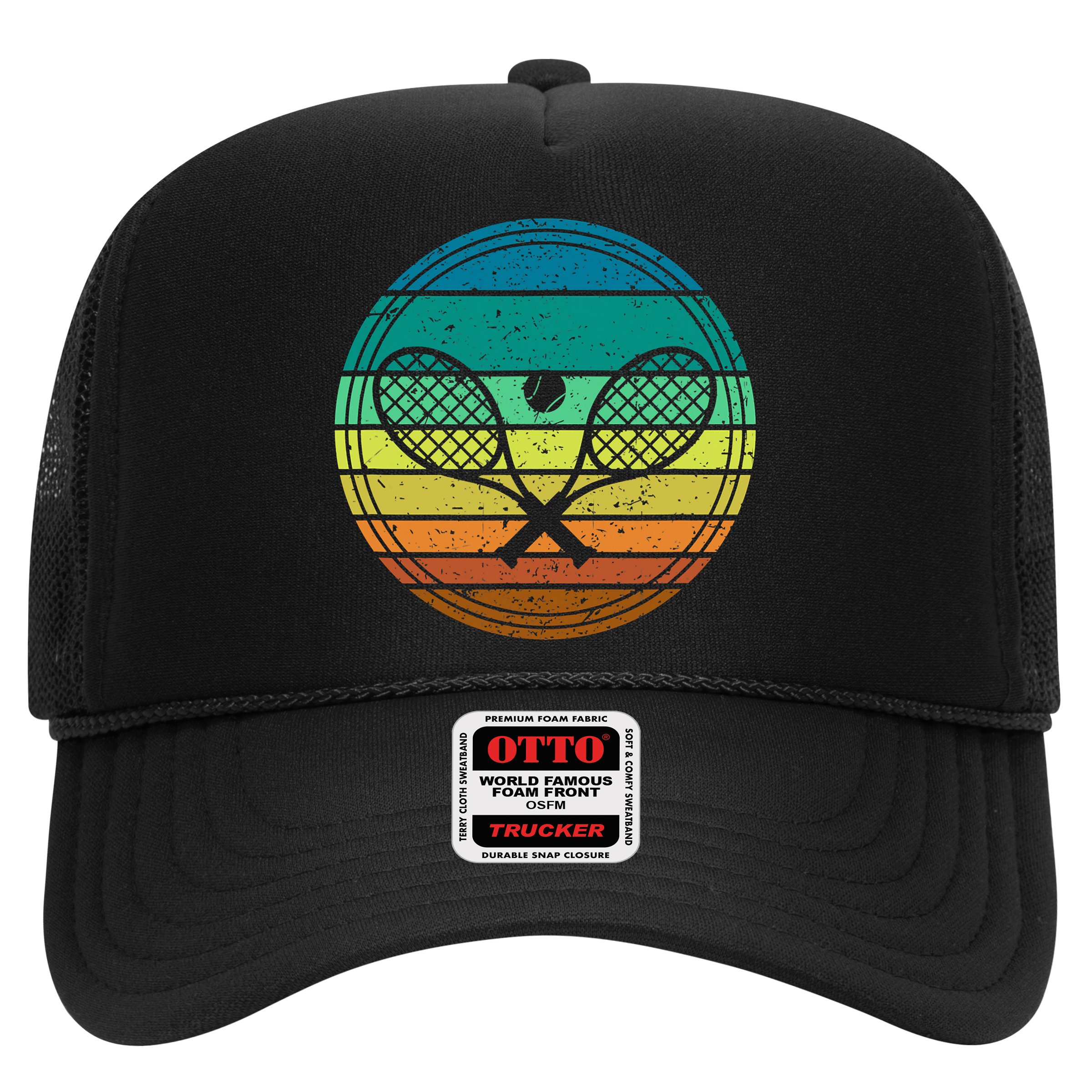 Tennis Player Racquet Ball Retro Vintage Racket Lawn Tennis Hat