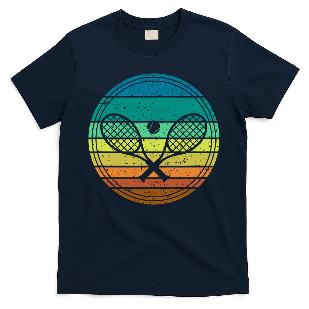 Tennis Player Racquet Ball Retro Vintage Racket Lawn Tennis T-Shirt