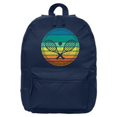 Tennis Player Racquet Ball Retro Vintage Racket Lawn Tennis 16 in Basic Backpack