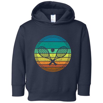 Tennis Player Racquet Ball Retro Vintage Racket Lawn Tennis Toddler Hoodie