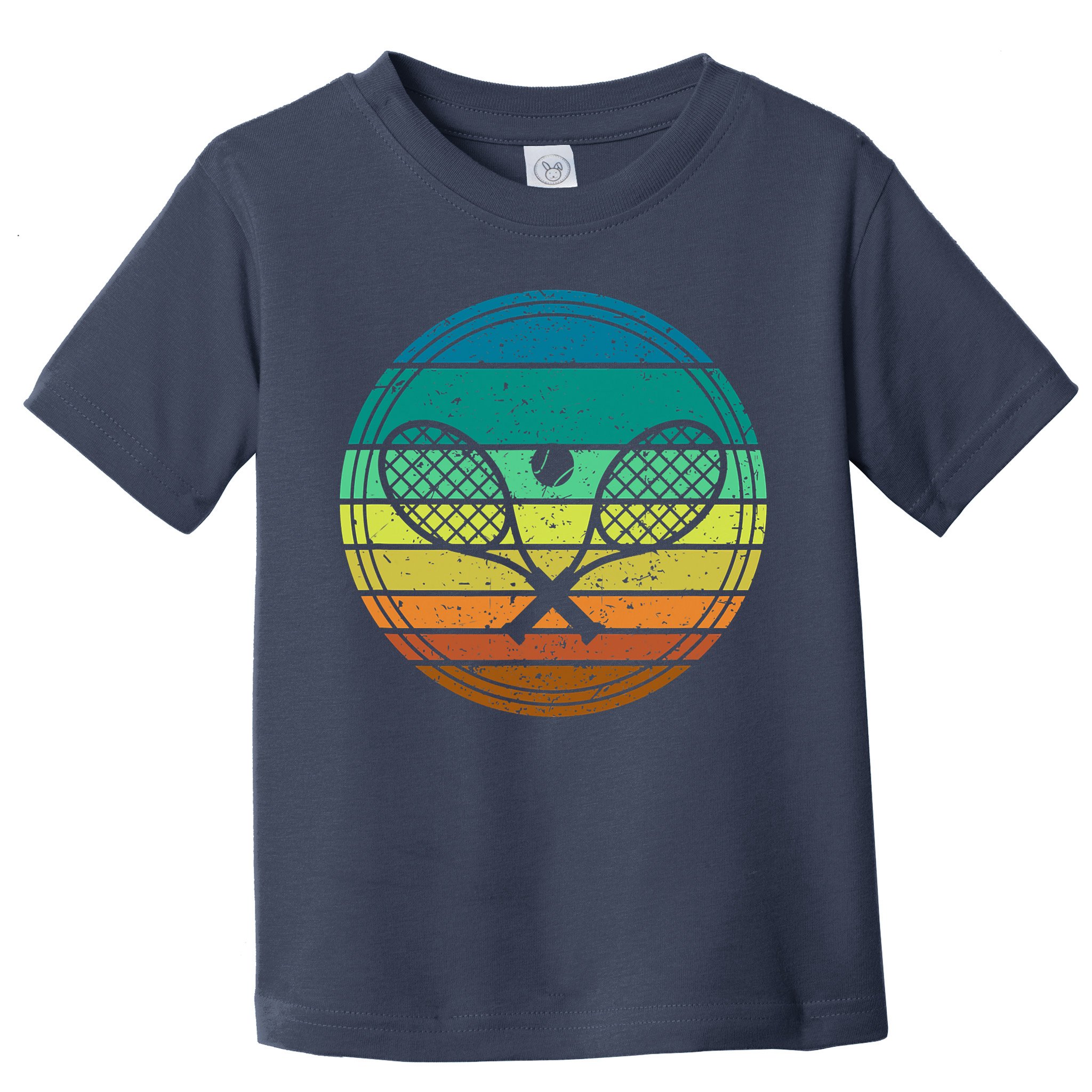 Tennis Player Racquet Ball Retro Vintage Racket Lawn Tennis Toddler T-Shirt