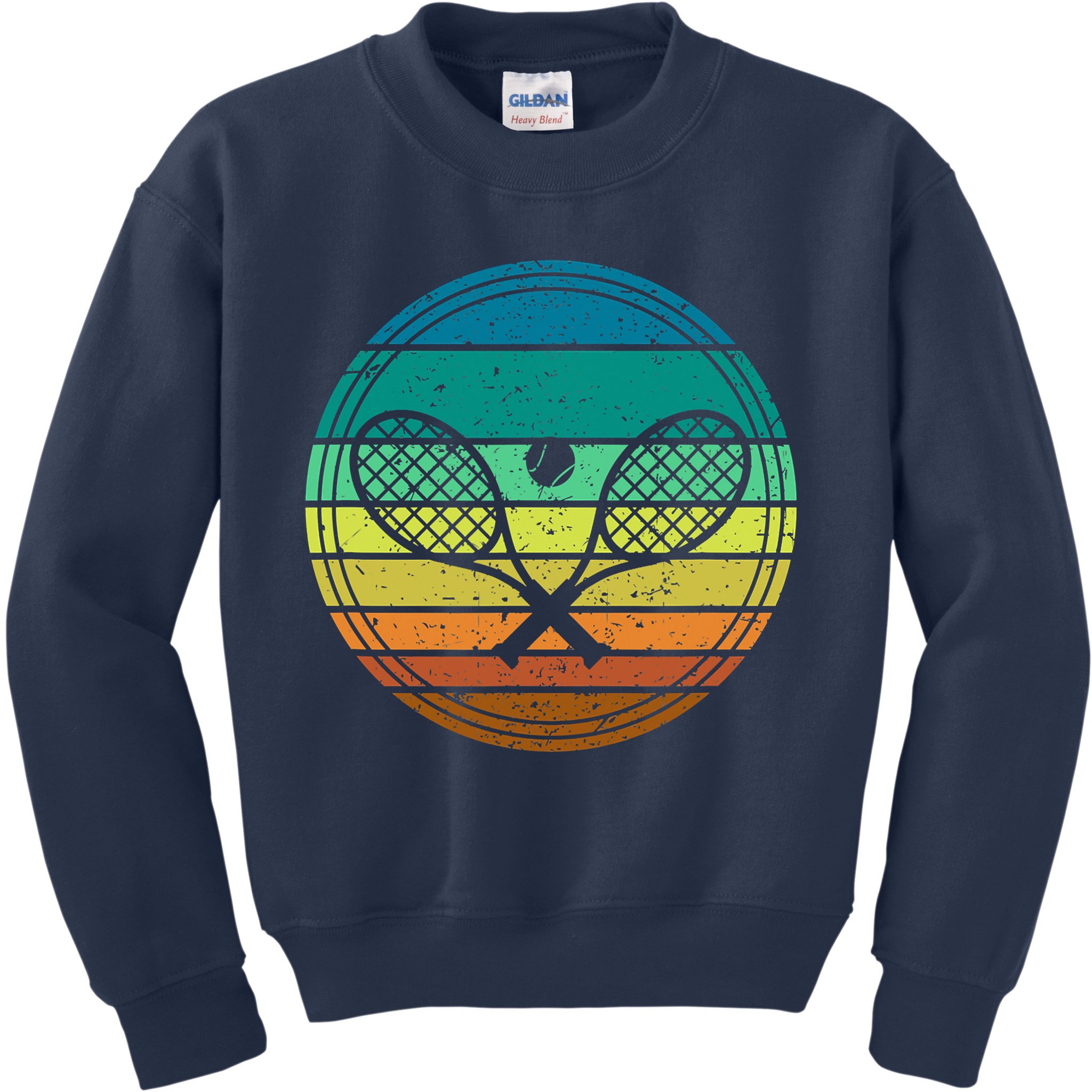 Tennis Player Racquet Ball Retro Vintage Racket Lawn Tennis Kids Sweatshirt