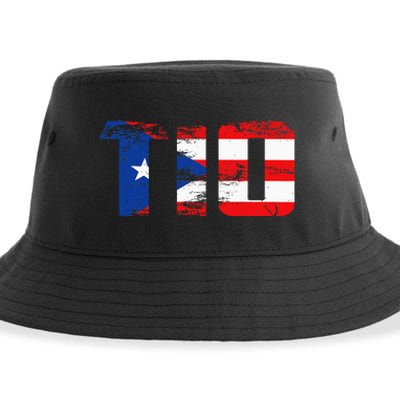 Tio Puerto Rico Flag Pride Fathers Day Puerto Rican Men Sustainable Bucket Hat