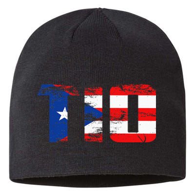 Tio Puerto Rico Flag Pride Fathers Day Puerto Rican Men Sustainable Beanie