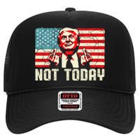 Trump Pennsylvania Rally Shooting Not Today High Crown Mesh Back Trucker Hat