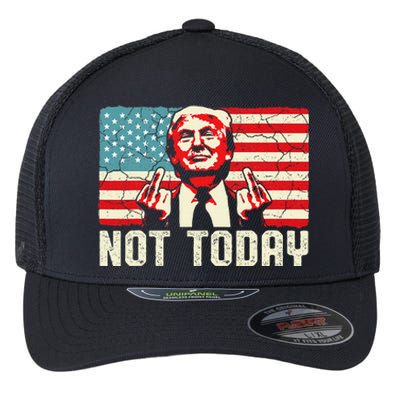 Trump Pennsylvania Rally Shooting Not Today Flexfit Unipanel Trucker Cap