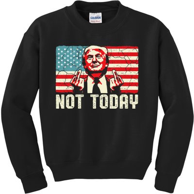 Trump Pennsylvania Rally Shooting Not Today Kids Sweatshirt