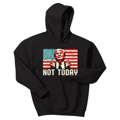 Trump Pennsylvania Rally Shooting Not Today Kids Hoodie