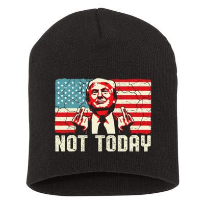 Trump Pennsylvania Rally Shooting Not Today Short Acrylic Beanie