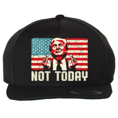 Trump Pennsylvania Rally Shooting Not Today Wool Snapback Cap