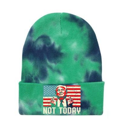 Trump Pennsylvania Rally Shooting Not Today Tie Dye 12in Knit Beanie