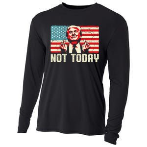 Trump Pennsylvania Rally Shooting Not Today Cooling Performance Long Sleeve Crew