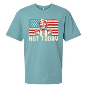 Trump Pennsylvania Rally Shooting Not Today Sueded Cloud Jersey T-Shirt