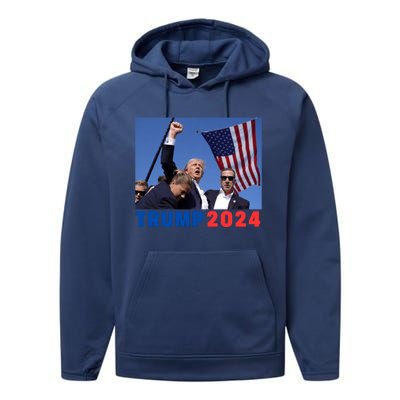 Trump Pa Rally Pennsylvania Rally Trump 2024 Performance Fleece Hoodie