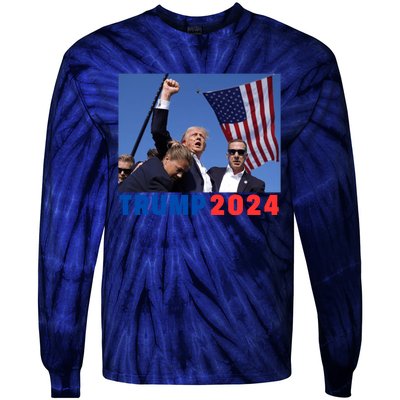 Trump Pa Rally Pennsylvania Rally Trump 2024 Tie-Dye Long Sleeve Shirt