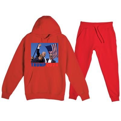 Trump Pa Rally Pennsylvania Rally Trump 2024 Premium Hooded Sweatsuit Set