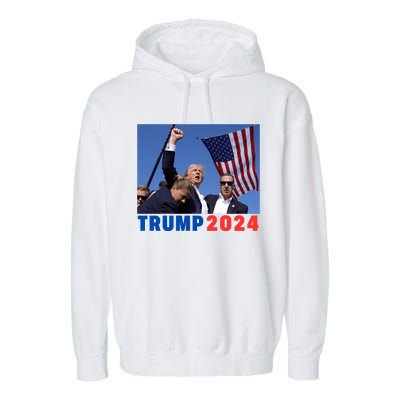 Trump Pa Rally Pennsylvania Rally Trump 2024 Garment-Dyed Fleece Hoodie