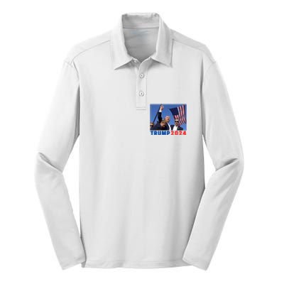 Trump Pa Rally Pennsylvania Rally Trump 2024 Silk Touch Performance Long Sleeve Polo